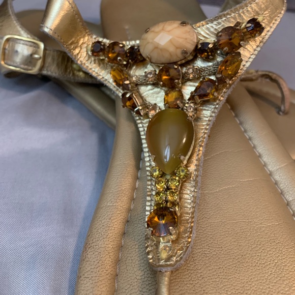 Golden gemstone sandals - Picture 2 of 3